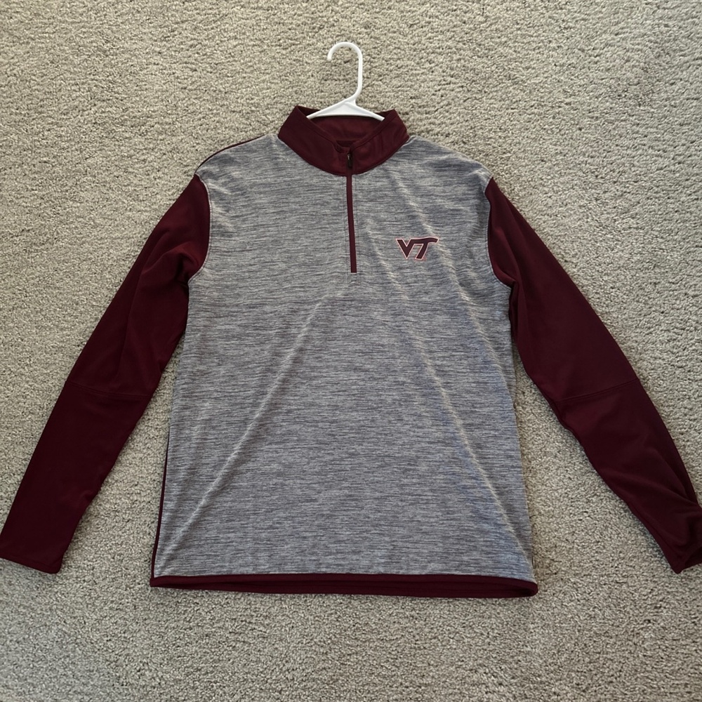 Men’s Virginia Tech Quarter Zip Pullover, Size Medium